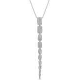 0.68ct 14k White Gold Diamond Serpentine Necklace